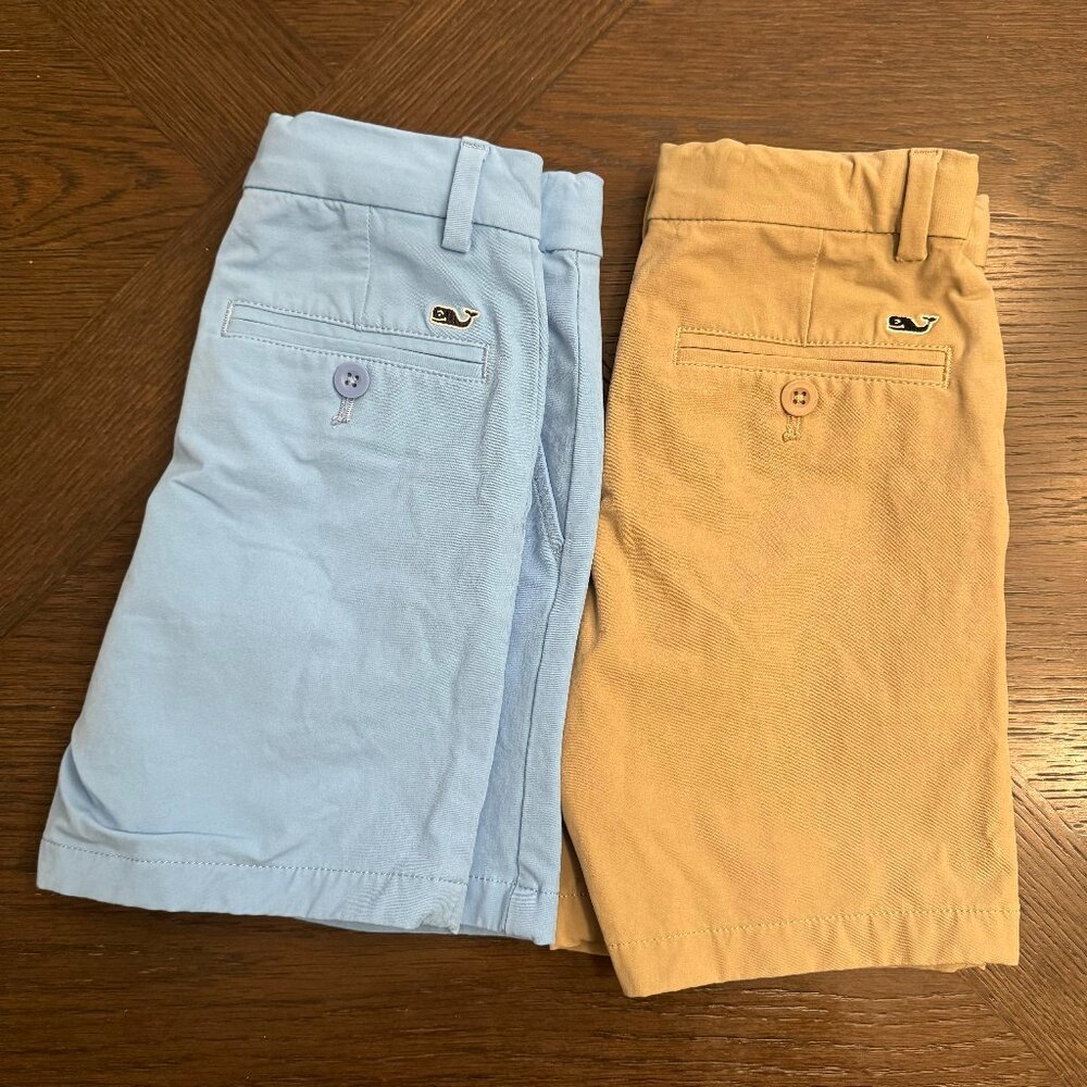2 Pair Vineyard Vines Performance Shorts, Boys Size 7